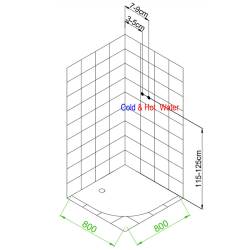 KABINA PRYSZNICOWA Z HYDROMASAŻEM NINA 80x80 CM NINA-80