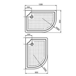 KABINA PRYSZNICOWA Z HYDROMASAŻEM MONAKO 9914R PRAWA 120x85 CM MONAKO-9914R-120X85