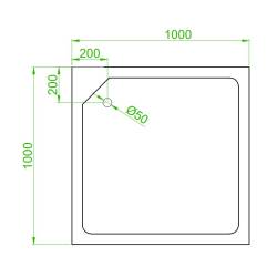 KABINA PRYSZNICOWA Z HYDROMASAŻEM LISA 100x100 CM LISA-100