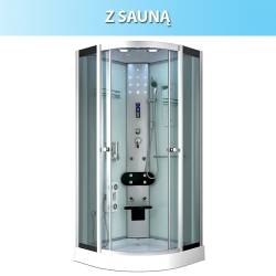 KABINA PRYSZNICOWA Z HYDROMASAŻEM I SAUNĄ WSH7120WS BIAŁA 90x90 CM WSH7120WS-90