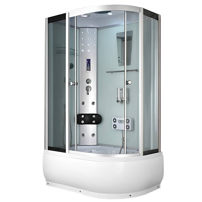 KABINA PRYSZNICOWA Z HYDROMASAŻEM I SAUNĄ WSH7106LWS LEWA BIAŁA 120x80 CM WSH7106LWS-120X80
