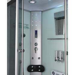 KABINA PRYSZNICOWA Z HYDROMASAŻEM I SAUNĄ WSH7106LWS LEWA BIAŁA 120x80 CM WSH7106LWS-120X80