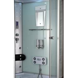 KABINA PRYSZNICOWA Z HYDROMASAŻEM I SAUNĄ WSH7106LWS LEWA BIAŁA 120x80 CM WSH7106LWS-120X80