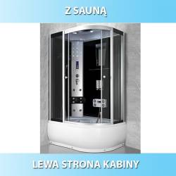 KABINA PRYSZNICOWA Z HYDROMASAŻEM I SAUNĄ WSH7106LS LEWA 120x80 CM WSH7106LS-120X80