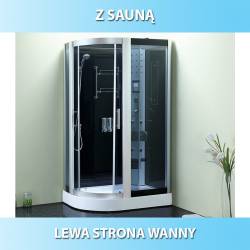 KABINA PRYSZNICOWA Z HYDROMASAŻEM I SAUNĄ MONAKO 9914LS LEWA CHROM 120x85 MONAKO-9914LS-120X85