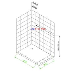 KABINA PRYSZNICOWA Z HYDROMASAŻEM ALMA PRAWA 120x80 CM ALMA-P-120X80