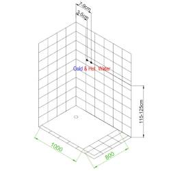 KABINA PRYSZNICOWA Z HYDROMASAŻEM ALMA PRAWA 100x80 CM ALMA-P-100X80