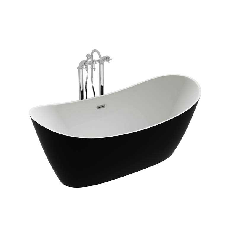 WANNA WOLNOSTOJĄCA RICA 513B 160x77 CZARNA WANNA WOLNOSTOJĄCA RICA 513B 160x77 CZARNA