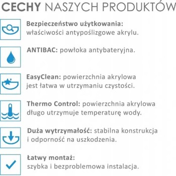 WANNA WOLNOSTOJĄCA RICA 513B 160x77 CZARNA