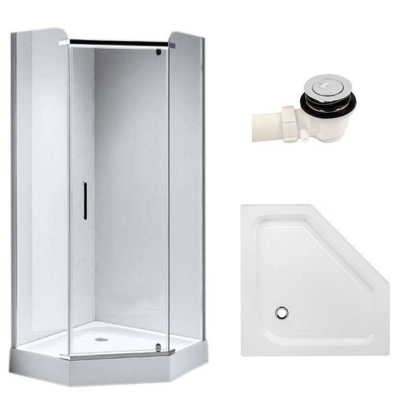 KABINA PRYSZNICOWA Z BRODZIKIEM CHROM KZ91A+SXL07A KZ91A+SXL07A-WH
