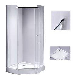 KABINA PRYSZNICOWA Z BRODZIKIEM CHROM KZ91A+SXL07A KZ91A+SXL07A-WH