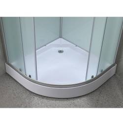 KABINA PRYSZNICOWA PÓŁOKRĄGŁA Z BRODZIKIEM WSH305B MAT CHROM 90x90 CM WSH305B-MAT-90