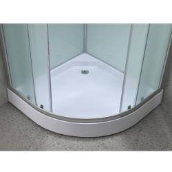 KABINA PRYSZNICOWA PÓŁOKRĄGŁA Z BRODZIKIEM WSH305A MAT CHROM 80x80 CM WSH305A-MAT-80