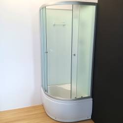 KABINA PRYSZNICOWA PÓŁOKRĄGŁA Z BRODZIKIEM WSH304A MAT CHROM 80x80 CM WSH304A-MAT-80