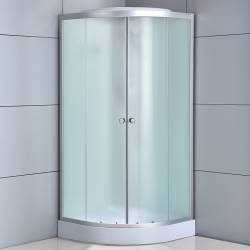 KABINA PRYSZNICOWA PÓŁOKRĄGŁA Z BRODZIKIEM WSH303B MAT CHROM 90x90 CM WSH303B-MAT-90