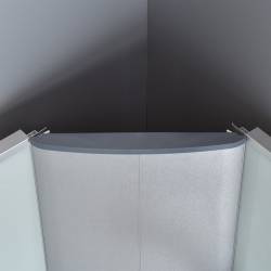 KABINA PRYSZNICOWA PÓŁOKRĄGŁA Z BRODZIKIEM WSH303B MAT CHROM 90x90 CM WSH303B-MAT-90