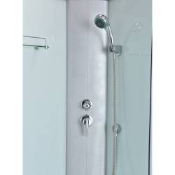 KABINA PRYSZNICOWA PÓŁOKRĄGŁA Z BRODZIKIEM WSH303A MAT CHROM 80x80 CM WSH303A-MAT-80