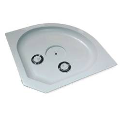 KABINA PRYSZNICOWA PÓŁOKRĄGŁA Z BRODZIKIEM WSH303A MAT CHROM 80x80 CM WSH303A-MAT-80