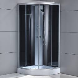 KABINA PRYSZNICOWA PÓŁOKRĄGŁA Z BRODZIKIEM WSH302C CHROM 100x100 CM WSH302C-100