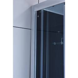 KABINA PRYSZNICOWA PÓŁOKRĄGŁA Z BRODZIKIEM WSH302B CHROM 90x90 CM WSH302B-GR-90