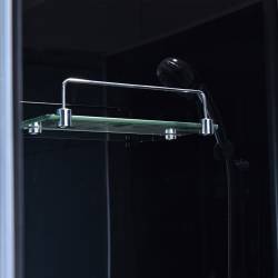 KABINA PRYSZNICOWA PÓŁOKRĄGŁA Z BRODZIKIEM WSH302B CHROM 90x90 CM WSH302B-GR-90