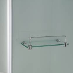 KABINA PRYSZNICOWA PÓŁOKRĄGŁA Z BRODZIKIEM WSH301B MAT CHROM 90x90 CM WSH301B-MAT-90
