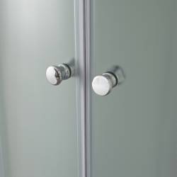 KABINA PRYSZNICOWA PÓŁOKRĄGŁA Z BRODZIKIEM WSH301B MAT CHROM 90x90 CM WSH301B-MAT-90