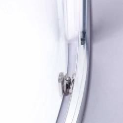 KABINA PRYSZNICOWA PÓŁOKRĄGŁA Z BRODZIKIEM KZ101B/ST01B CHROM/BIAŁY 90x90CM KZ101B+ST01B-WH