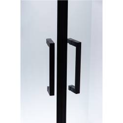 KABINA PRYSZNICOWA PÓŁOKRĄGŁA Z BRODZIKIEM BS01A/ST01A CZARNA/BIAŁY 80x80CM BS01A+ST01A-WH