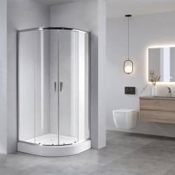 KABINA PRYSZNICOWA PÓŁOKRĄGŁA KZ94A CHROM 80x80 CM KZ94A-80