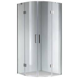 KABINA PRYSZNICOWA PÓŁOKRĄGŁA KZ92B CHROM 90x90 CM KZ92B-90