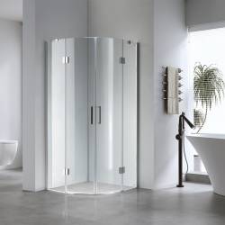 KABINA PRYSZNICOWA PÓŁOKRĄGŁA KZ92A CHROM 80x80 CM KZ92A-80
