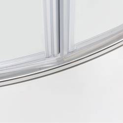 KABINA PRYSZNICOWA PÓŁOKRĄGŁA KZ92A CHROM 80x80 CM KZ92A-80