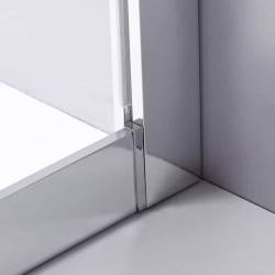 KABINA PRYSZNICOWA PÓŁOKRĄGŁA KZ101B CHROM 90x90 CM KZ101B-90