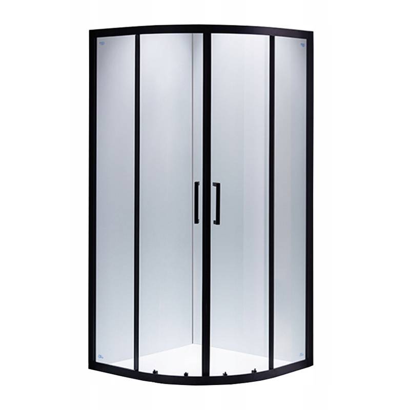 KABINA PRYSZNICOWA PÓŁOKRĄGŁA BS01A CZARNA 80x80 CM BS01A-80