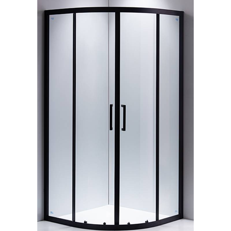 KABINA PRYSZNICOWA PÓŁOGRĄGŁA BS01B CZARNA 90x90 CM BS01B-90