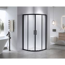 KABINA PRYSZNICOWA PÓŁOGRĄGŁA BS01B CZARNA 90x90 CM BS01B-90