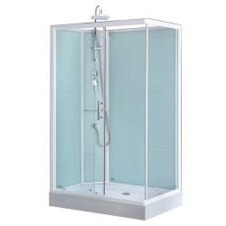 KABINA PRYSZNICOWA PROSTOKĄTNA Z BRODZIKIEM WSH307L LEWA CHROM 120x80 CM WSH307L-120X80