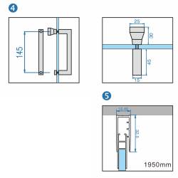 KABINA PRYSZNICOWA PROSTOKĄTNA Z BRODZIKIEM KZ02A/ST03E CHROM/CZARNY 90x80 KZ02A+ST03E-BL