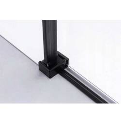 KABINA PRYSZNICOWA PROSTOKĄTNA Z BRODZIKIEM BS14B/ST04B CZARNA/CZARNY 110x90 CM BS14B+ST04B-BL