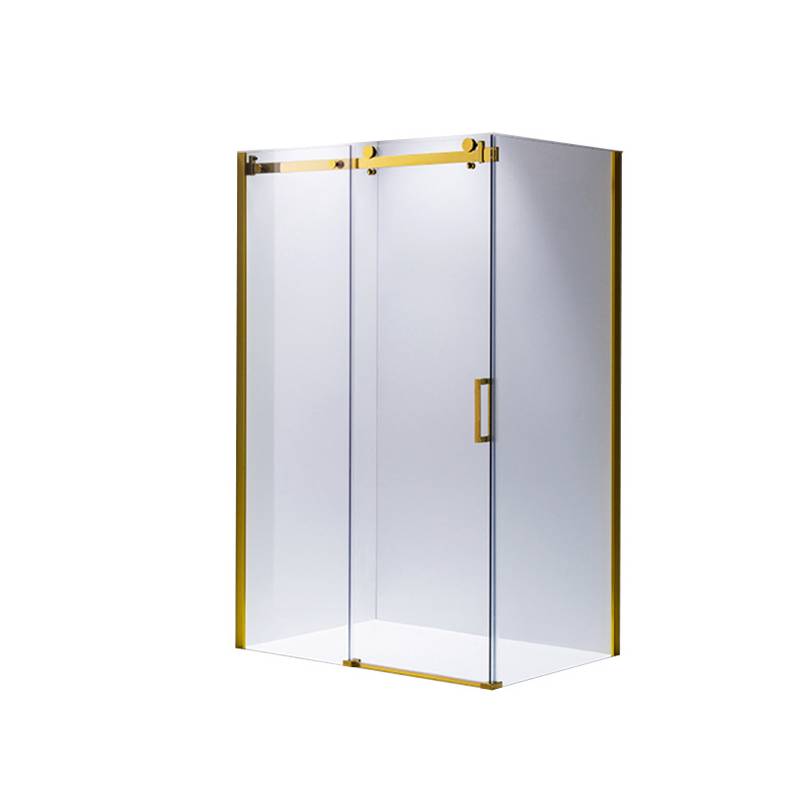 KABINA PRYSZNICOWA PROSTOKĄTNA KZ203A ZŁOTA 100x80 CM KZ203A-GL-100X80