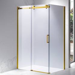 KABINA PRYSZNICOWA PROSTOKĄTNA KZ203A ZŁOTA 100x80 CM KZ203A-GL-100X80