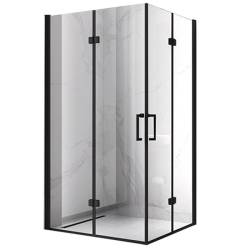 KABINA PRYSZNICOWA PROSTOKĄTNA KZ12C CZARNA 110X80 CM KZ12C-BL-110X80