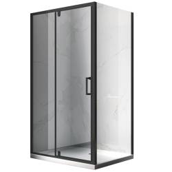 KABINA PRYSZNICOWA PROSTOKĄTNA KZ07B CZARNA 110x90 CM KZ07B-BL-110X90