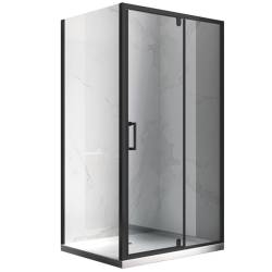 KABINA PRYSZNICOWA PROSTOKĄTNA KZ06B CZARNA 100x80 CM KZ06B-BL-100X80