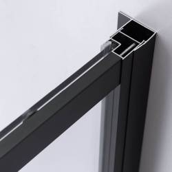 KABINA PRYSZNICOWA PROSTOKĄTNA BS16C CZARNA 120x90 CM BS16C-120X90