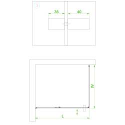 KABINA PRYSZNICOWA PROSTOKĄTNA BS16C CZARNA 120x90 CM BS16C-120X90