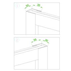 KABINA PRYSZNICOWA PROSTOKĄTNA BS16A CZARNA 100x90 CM BS16A-100X90