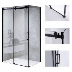KABINA PRYSZNICOWA PROSTOKĄTNA BS14C CZARNA 120x90 CM BS14C-120X90
