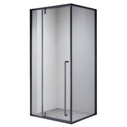 KABINA PRYSZNICOWA PROSTOKĄTNA BS12D CZARNA 90x80 CM BS12D-90X80